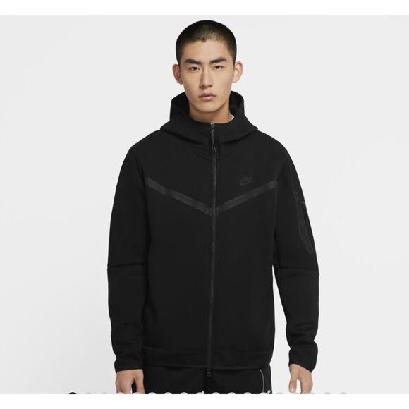 Nike Tech Fleece Hoodie Jacket Mens 2XL Full Zip CU4489-010 Zip Pocket Modern - Picture 1 of 16